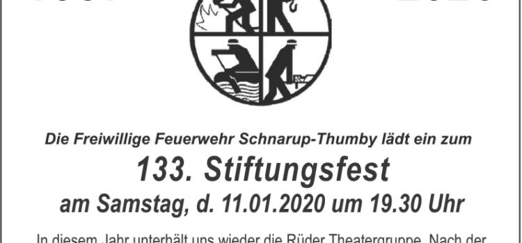 Stiftungsfest der Freiwilligen Feuerwehr Schnarup-Thumby